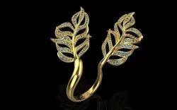 Ring Leaf 1346 Low-poly 3D model