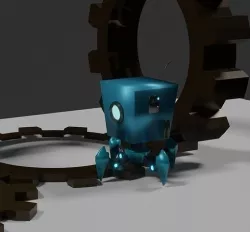 Robot Spider Low-poly 3D model