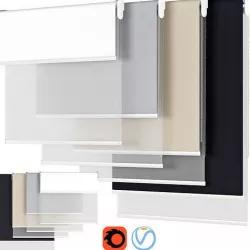 Roller Blind 71 Dual Roller Shades Swift Direct Blinds Bella 3D model