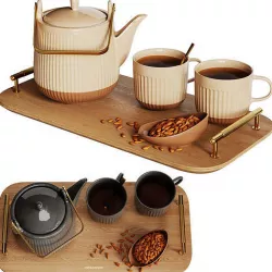 Salt and Pepper decor set 3D model