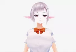 SciFi 3d anime kawaii girl character c32 Low-poly 3D model