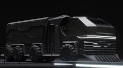 Scifi futuristic cyberpunk truck 3D model