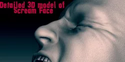 Scream Face 3D Model 3D model