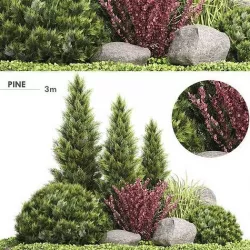 Set Plants 223 - Outdoor Garden 3D model