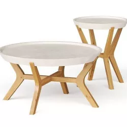 Shades of Light Tray Round Concrete Coffee Tables 3D model