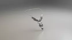 Silver Statement Necklace Low-poly 3D model