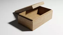 Small Wood Box Low-poly 3D model