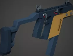 Stylized Kriss Vector SMG Low Poly Mobile Ready Low-poly 3D model