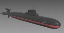 submarine 3D model