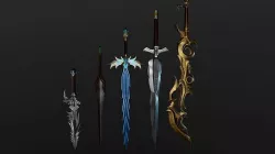 Swords Pack Low-poly 3D model