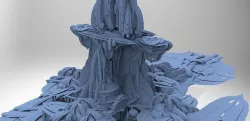 Tower Ocean Floor Fantasy 3D model