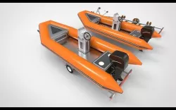 Trailer Boat 3D model