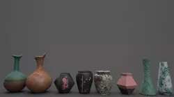 vase models Low-poly 3D model