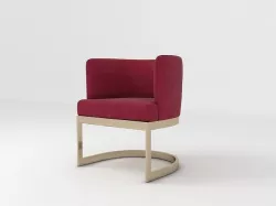 Victor Upholstered Dining Chair 3D model