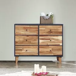 Vince solid wood chest of drawers 3D model