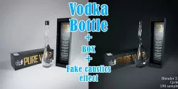 Vodka Bottle and fake caustics effect 3D model