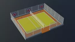  Volleyball Stadium - England Low-poly 3D model