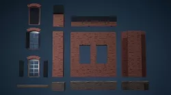 Warehouse Walls Game Ready Low-poly 3D model