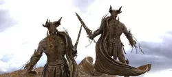 Warriors looking to sky  3D model