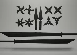 Weapon Ninja Pack 3D model