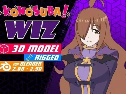 Wiz - Konosuba anime Model 3D Low-poly 3D model
