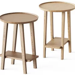 Wooden Oak Side Table LC 45 by Gervasoni 3D model