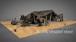 Worn Desert Tent 3D model