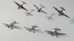 WW2 bombers lowpoly set A  3 x 3 Low-poly 3D model