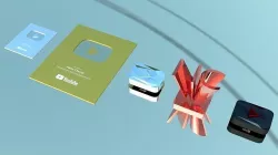 YouTube Creator Awards - YouTube buttons 3D model