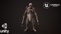 Zombie Grade 1 Low-poly 3D model