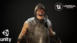 Zombie Grade 2 Low-poly 3D model