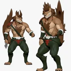 001208 fury humanoid hero 3D model