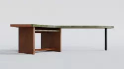2 piece Corner Computer Desk 3D model