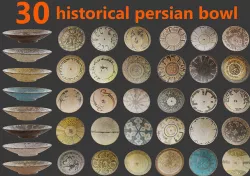 30 historical persian bowl 3D model