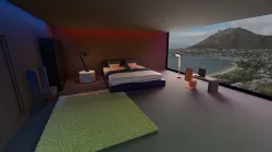 3D lowpoly bedroom Low-poly 3D model