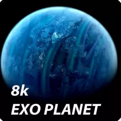 8K Photorealistic Exo Planet 3D model