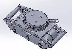 9 ton Roller Dolly Bull Dolly Machinery Skate for manufacturing  3D model