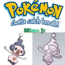 Amazing Pokemon Mime Jr Cookie Cutter Stamp Cake Decorating  3D model