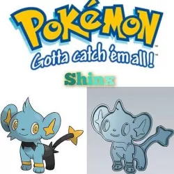 Amazing Pokemon Shinx Cookie Cutter Stamp Cake Decorating  3D model
