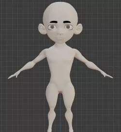 Anime Character Blender Model Low-poly 3D model