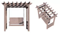 Arbor with swing 3D model
