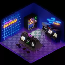 Arcade Center Low Poly Low-poly 3D model