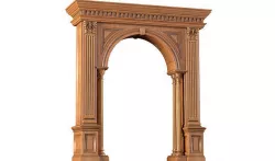 Arched doorway wood Arch in classic style 3D model