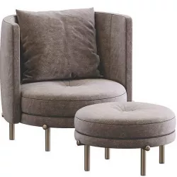 Armchair Torii By Minotti 3D model