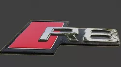 Audi Logo R8 for    sport Car frontal 3D model