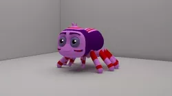 baby sports spider character fbx obj Low-poly 3D model