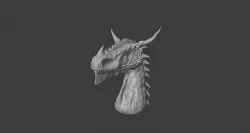 Beautiful dragon head made in Blender 3D 3D model