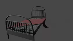 Bed Frame Asylum Horror 3D model