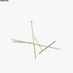 Billy Cotton Pick UP Chandelier 5 Stick Vertical 3D model
