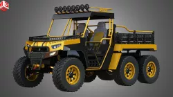 BMS - The Beast 1000 vehicle - Double Axle 3D model